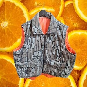 Reversible Camo Orange Hunting Utility Vest Mens Outdoor‎ Field Gear